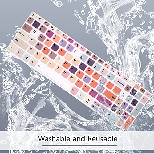 Keyboard Cover for Lenovo Yoga 7/7i 15.6" 16", 2023 2022 IdeaPad 5/IdeaPad 3/IdeaPad 5i/IdeaPad 3i 15.6" 17.3"/Lenovo Flex 5 15.6", Yoga Slim 7 15", ideaPad Slim 7 15.6", ThinkBook 15/15p G2G3G4 - color: Flame Colorful