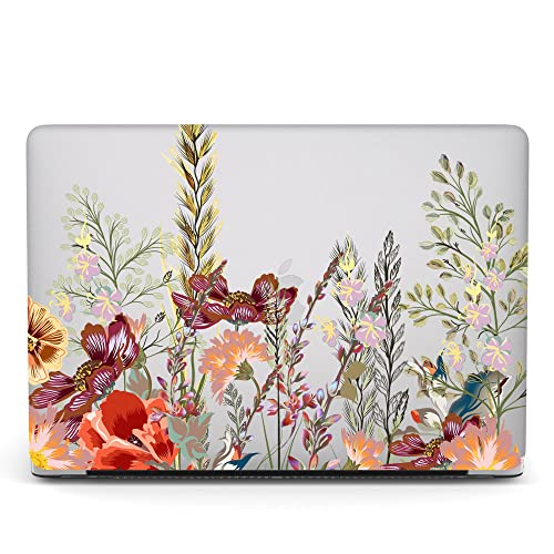 Bandless Case Compatible with MacBook Air 13 Retina 2018 2019 2020 Model A1932 A2179 A2337 M1, Plastic Hard Shell Protective Cover & Keyboard Skin for inch Touch ID - Flower - color: Flower, size: A2337/A2179/A1932 (Air 13 Touch ID 2018-2020)