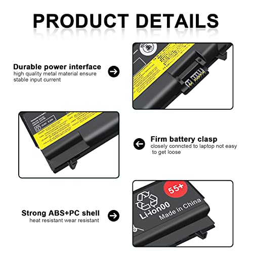TSKYBEAR Laptop Battery Compatible with Lenovo ThinkPad T410 T510 T520 W510 W520 L412 L420 L512 SL410 SL510 50+ Battery fits P/N 0A36303 42T4799 42T4751 42T4235 42T4753 42T4796 - size: T410 T510