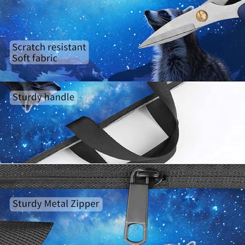 Laptop Bag,14 15 15.6 inch Laptop Case Sleeve,Computer Sleeve with Handle for Women Men,Carrying Case for MacBook,Dell,Lenovo,Notebook Computer,Blue Galaxy Raccoon - color: Blue Galaxy Raccoon