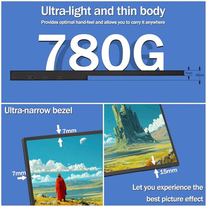 Portable Monitor Touchscreen 15.6" 2.8K Laptop Screen Extender 2880x1620,100Hz,100％sRGB,w/45° Adjustable Stand,mini HDMI USB-C Computer Display for Laptop PC Phone Mac - size: 15.6"