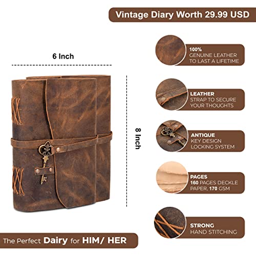 Oak Leathers Leather Messenger Bag for Men and Women - Laptop Briefcase Bag For College, Office, Adjustable Shoulder Strap - color: Walnut With Diary