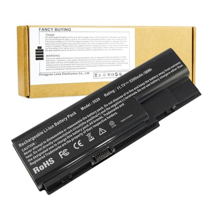 Laptop Battery for Gateway NV73 NV74 NV78 5920G NV79, for Acer AS07B31 AS07B51 AS07B41 AS07B42 AS07B32 AS07B61 AS07B71 AS07B72 AS07B52 ICL50 ICY70 ICW50, Acer Aspire 5920 5315 5520 6930 7520 7720 - size: 7.28*2.72*0.94inch 5920