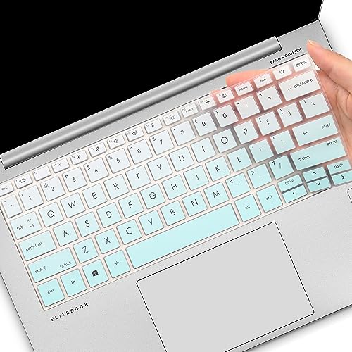 Keyboard Cover for HP EliteBook 830 835 840 845 1040 G9 G10 13.3 14 inch Laptop Accessories Keyboard Protective Skin (Not fit 840 845 1040 G8 G7 G6 G5 G4 G3)-OmbreMint - color: OmbreMint