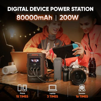 Jackery Explorer 240D Power Bank and 40W Solar Panel (80,000mAh), LiFePO4 Battery Portable Power Station, USB-C Cable Included,200W DC Output,1-Hour Fast Charging, Compact for Outdoor, Camping, Travel - style: E240D+40W