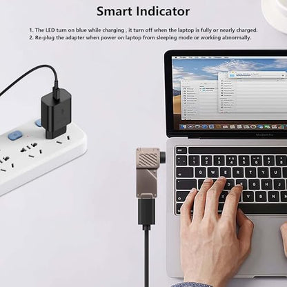 GINTOOYUN 2PCS USB C to 5.5mm Laptop Charging Adapter Female Type C to Male DC 5.5 x 2.5mm Barrel Jack Plug Converter Universal 100W PD Adapter (5525)