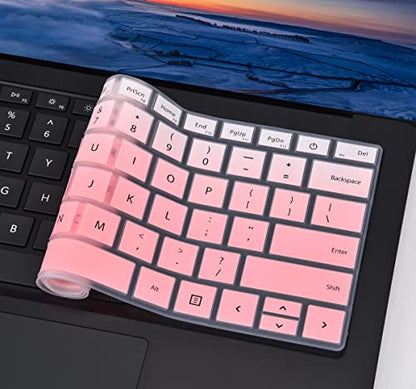 Keyboard Cover for 2023-2019 Microsoft Surface Laptop 6 5 4 3 Gen 13.5" & 15", Surface Book 3 13.5 and 15 inch, Protector Accessories(Not Fit Surface Laptop 7 2024 2025) - Ombre Pink - color: Ombre Pink