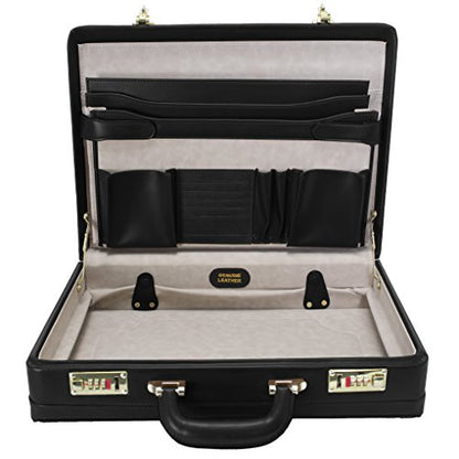 McKlein HARPER, Leather 4.5" Expandable Laptop/Computer & Tablet Business Briefcase Attaché Bag, Men Women Laptop Briefcase, Laptop Compartment bag, Tablet Pocket bag, Business Bags, Travel Cases