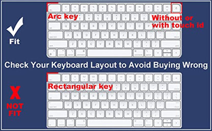Keyboard Cover Skin for 2023 2021 Apple iMac 24 Inch Magic Keyboard M3 Chip/M1 Chip with Touch ID, Ultra Thin Keyboard Skin for 2024 2023 2022 2021 iMac 24 Model A2449 A2550 Protective Accessories-TPU - color: TPU