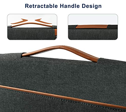 LONMEN 14 Inch Laptop Sleeve 360-Degree Protection with Retractable Handle, Water-Resistant Laptop Bag for 14" Laptops (Lenovo/Acer/ASUS/Dell/HP), MacBook Pro 14, Brown - size: 14 Inch