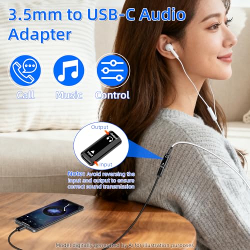 GELRHONR USB C to 3.5mm Audio Adapter, Type C Female to 1/8 "TRRS Female Headphone Jack Adapter,16Bit/48Khz High Fidelity Audio Converter for Headsets, Laptop, Phone 2Pack (USB C F to 3.5mm F) - style: USB C F to 3.5mm F
