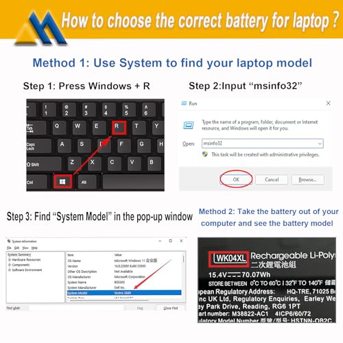 70.07Wh WK04XL Laptop Battery Replacement for Hp Victus 16-b 16-c 16-d 16-e Series 16-D0013DX 16-D0001UR 16-D1113TX 16-E0005UA 16-E0029UR 16-E0194NW HSTNN-OB2C M38822-AC1 4-Cell - size: 12.87*3.16*0.31 inch WK04XL