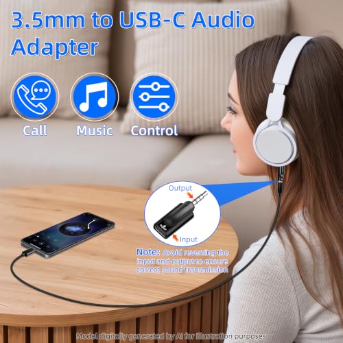 GELRHONR USB C to 3.5mm Audio Adapter, Type C Female to 1/8 "TRRS Male Headphone Jack Adapter, 16Bit/48Khz High Fidelity Audio Converter with PC, Laptop, Phone 2Pack (USB C F to 3.5mm M) - style: USB C F to 3.5mm M