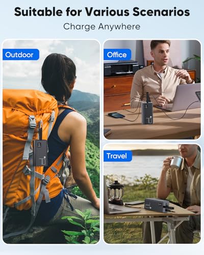 Portable Charger 70000mAh Power Bank Fast Charging, External Battery Pack High Capacity, 30W USB C Battery Bank PD&QC 3.0,5 Output 2 Input, LED Display Powerbank for iphone Tablet Camping Travel - size: 70000mAh - P700-Black