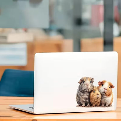 Cute Animal Hamster PVC Vinyl Car Decals Stickers Waterproof Self-Adhesive Decals for Cars, Laptops, Trucks, Motorcycles Wall Window Luggage Scratch Cover Door Decor Sticker