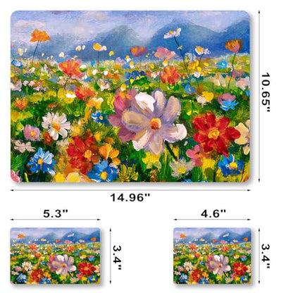 Laptop Decal Sticker Skin Cover, 11.6”12" 13" 13.3" 14" 15" 15.4" 15.6 inch Laptop Netbook Vinyl Skin Sticker Cover Art Notebook PC Reusable Protector (2 Wrist Pad Included), Colorful Flower - color: Colorful Flower