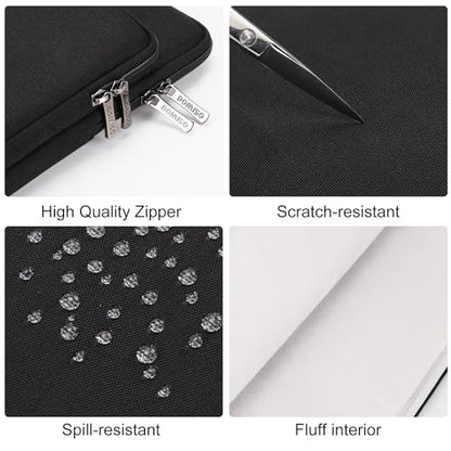 DOMISO 14 inch Laptop Case Sleeve Protective Cover Compatible with MacBook Air 15 M4 M3 M2,MacBook Pro,14-15 inch HP Dell ASUS Lenovo Chromebook,Waterproof Computer Bag with Handle,Black - color: Black, size: 14 inch
