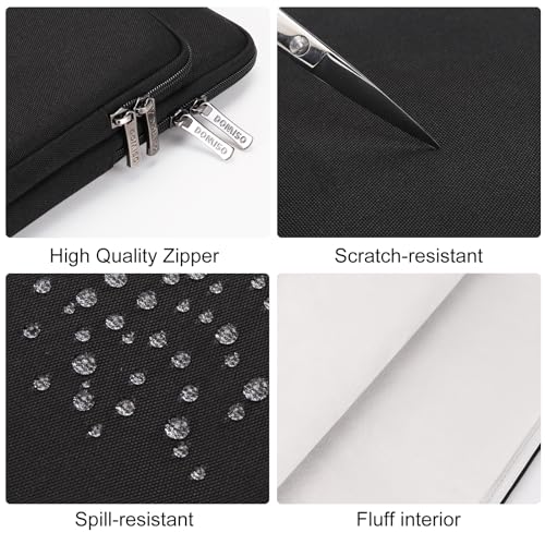 DOMISO 17 inch Laptop Sleeve Protective Case Cover Compatible with 17-17.3 inch HP Dell ASUS Lenovo Chromebook,Waterproof Computer Cases Bag with Handle,Black - color: Black, size: 17-17.3 inch