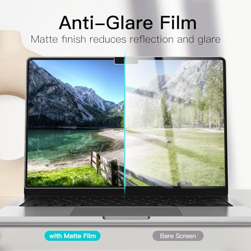 JETech Screen Protector for MacBook Pro 14-Inch (M1-M5, 2021-2026), Anti-Glare PET Matte Film, Anti-Fingerprint, 2-Pack - size: MacBook Pro 14 Inch (2021-2026)
