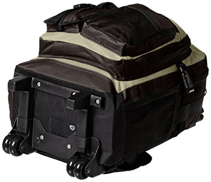 Everest Deluxe Wheeled Backpack, Khaki, One Size - color: Khaki