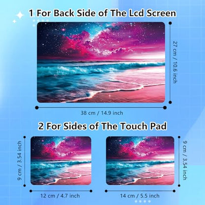 Universal Laptop Skin Sticker Decal for 11.6”12" 13" 13.3" 14" 15" 15.4" 15.6" Reusable Waterproof Scratch-Scratch Resistant Protective Vinyl Laptop Notebook Skin Stickers - Galaxy and Sea - color: Galaxy and Sea