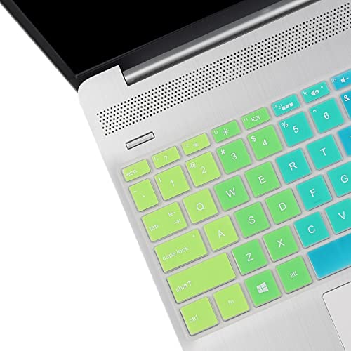 Keyboard Cover for 15.6 17.3 HP Laptop 15-dy 17-by/bs/ca 15-dy5058cl 15-dy5023st 15-dy2035tg 15-dy5023st 15-dy1036nr 17-by1022cl 17-by1053dx by1022cl by4061nr 17-by4623dx 17-ca0095nr 17-bs011dx - color: Rainbow