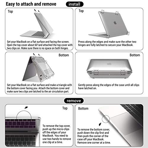 IBENZER Compatible with New MacBook Air 13 inch Case 2022 2021 2020 M1 A2337 A2179 A1932, Plastic Hard Shell Case with Keyboard Cover for Mac Retina Display with Touch ID, Crystal Purple, AT13CYPU+1 - color: Crystal Purple