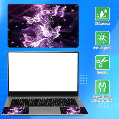 Universal Laptop Skin Sticker Decal for 11.6”12" 13" 13.3" 14" 15" 15.4" 15.6" Reusable Waterproof Scratch-Scratch Resistant Protective Vinyl Laptop Notebook Skin Stickers - Pink Butterflies - color: Pink Butterflies