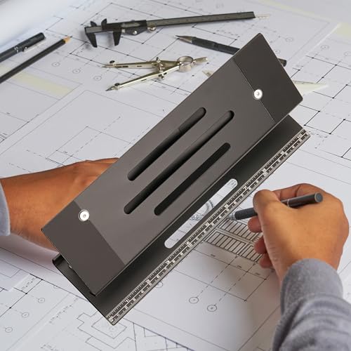 Aluminum Fold & Laptop Riser Stand 3-in-1 Adjustable, Foldable Cooling Stand with Integrated Storage Box, Ruler and Ultra-Slim Portable Design for MacBook, Tablet, Ipad, Keyboard and All Laptop - color: Black