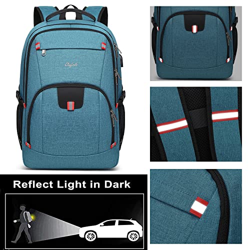 CAFELE Backpack for Men and Women, School Backpack for Teens, 17.3 inch Laptop Backpack for Business College Travel, Lake Blue - color: Lake Blue