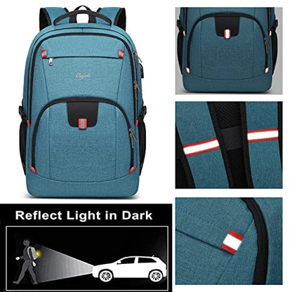 CAFELE Backpack for Men and Women, School Backpack for Teens, 17.3 inch Laptop Backpack for Business College Travel, Lake Blue - color: Lake Blue