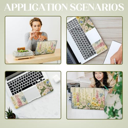 SUPERDANT Laptop Skin Sticker Watercolor Flower Laptop Decals Personalized Universal Notebook Computer Wrap Vinyl Skin Stickers Cover Art Decal Removable 12-15.6 Inch Waterproof Scratch-Resistant Gift