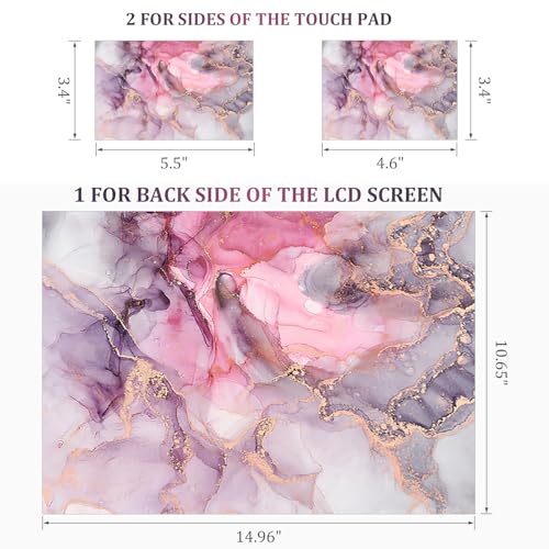 Laptop Notebook Skin Sticker Cover Decal, 12 13 13.3 14 15 15.4 15.6 inch Laptop Vinyl Skin Sticker Cover Art Protector Decal Universal, Pink Marble - color: Pink Marble