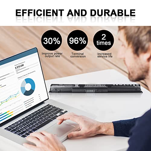 TSKYBEAR K104 Notebook Battery Compatible with HP Pavilion 14-ab 14T-ab 15-ab 15-an 17-g Series TPN-Q158 HSTNN-LB6S Spare 800049-001 800050-001 800010-421 800009-421 KI04 Notebook Laptop Battery - size: KI04