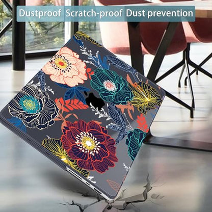Mektron Case for M5 MacBook Pro 14 inch 2026 Model A3427 A3426 Fit 2025-2021 Model A3434 A3112 M4 A3112 A3401 A3185 M3 A2918 A2992 M2 A2779 M1 A2442 Pro/Max Cover for MacBook Pro 14", Dahlia Flowers - color: Dahlia Flowers