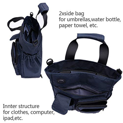 d'yallee Crossbody Messenger Bag Men Waterproof Shoulder Business Work Bag Nylon - color: Navy Blue