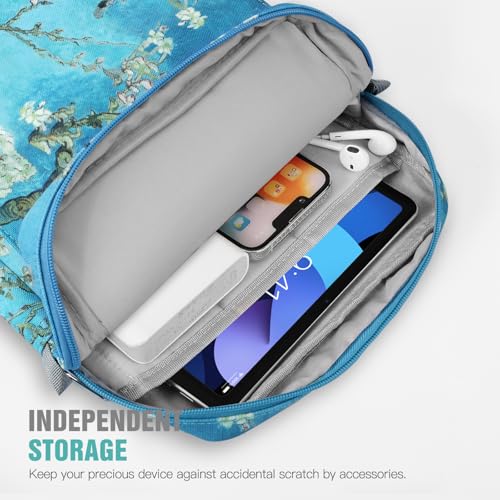TiMOVO 9-11" Tablet Sleeve Bag Carrying Case with Strap, Apricot Blossom | Fits iPad A16 11", Pad Air 11/5th & 4th 10.9", 10th Gen/10.2", Galaxy Tab A11 Plus, Multi-Pocket, Handle, Padded Protection - color: Apricot Blossom, size: 9-11