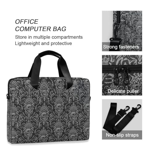 Skull Print Laptop Case 15.6 inch Computer Bag | Waterproof Laptop Briefcase Laptop Bag for Women & Men - color: Color17