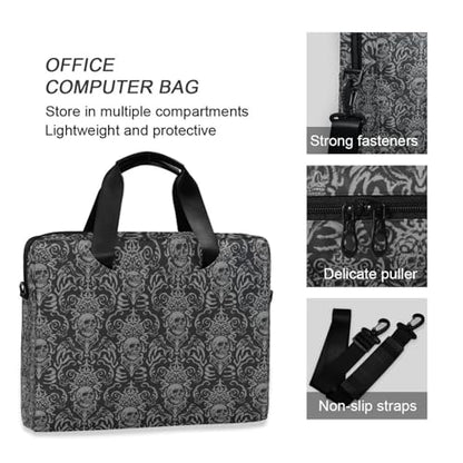 Skull Print Laptop Case 15.6 inch Computer Bag | Waterproof Laptop Briefcase Laptop Bag for Women & Men - color: Color17
