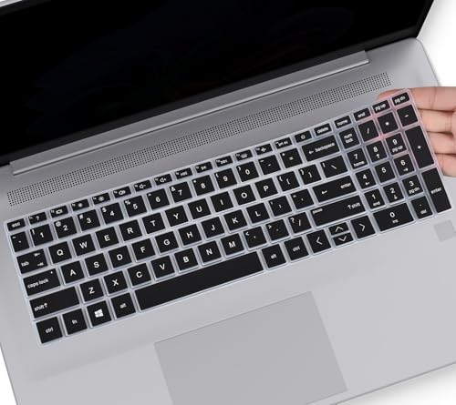 Keyboard Cover Skin for 17.3 HP Laptop 17-cn 17-cp Series 17t-cn400/cn300/cn200 17-cn3399nr 17-cp2199nr 17-cn5075cl 17-cp3155cl cp2025dx 17-cn3003dx 17-cn2083dx cn3327dx 17z-cp200/cp300, Black - color: Black