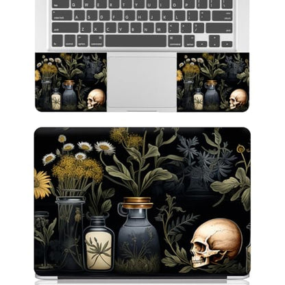 15-15.6 inches Netbook Laptop Skin Sticker Decal Reusable Cover Protector for 11.6 12 13 13.3 14 15 15.4 Notebook Chromebook PC, Scratch-Resistant Waterproof I Black Academia Mystical Green Plant - color: Black Academia Mystical Green Plant