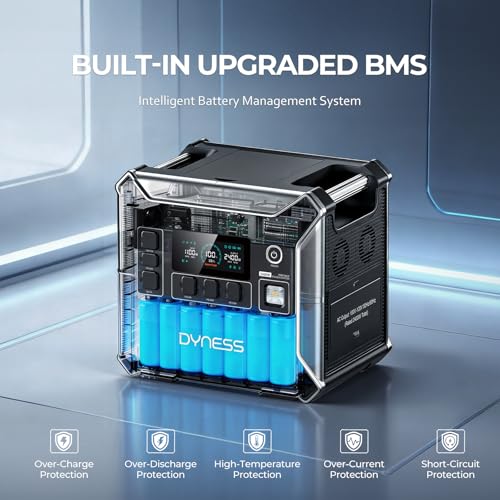 DYNESS Portable Power Station, 2048Wh, 2400W Output, LiFePO4 Battery - size: 2048Wh 2400W