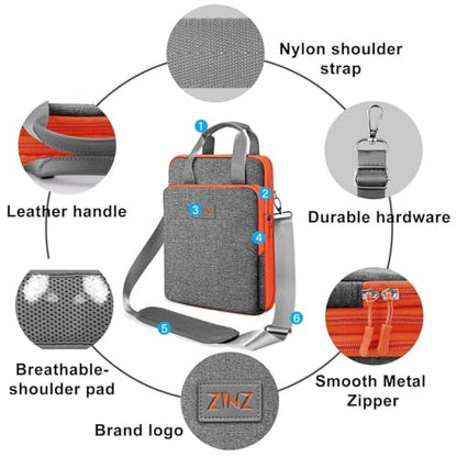 Laptop Case 12.9 13 Shoulder Bag, Expandable Handbag with Valuables Compartment Compatible with MacBook Air/Pro/Neo 13" M5/M4/M3/M2/M1, iPad 12.9/13/11, Water-Resistant & Shockproof,L01G05 - color: L01g05, size: 13"