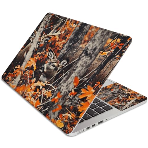 15.6 Inch Laptop Skin Sticker, Reusable Vinyl Cover Protector with 2 Wrist Pad Skins, Removable Waterproof Scratch-Resistant for 12-15.6 Inch Laptop Notebook,Deer Hunting - color: Deer Hunting