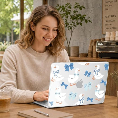May Chen Compatible with MacBook Neo 13 inch Case 2026 Model A3404, Plastic Hard Shell,Keyboard Cover,Screen Protector,Dust Plug, for MacBook Neo 13" with A18 Pro Chip,Cute Geese - color: Cute geese
