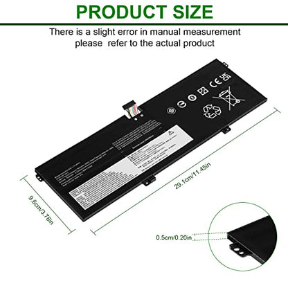 60Wh L17C4PH1 Laptop Battery for Lenovo Yoga 7 Pro Pro-13IKB C930 C930-13IKB C930-131KB 930-13IKB-81EQ 81C4 81EQ 5B10Q82425 5B10Q82426 5B10Q82427 C930-13IK C930-13IKB L17M4PH1 L17M4PH2 L17L4PH2 - size: 11.45*3.78*0.2inch
