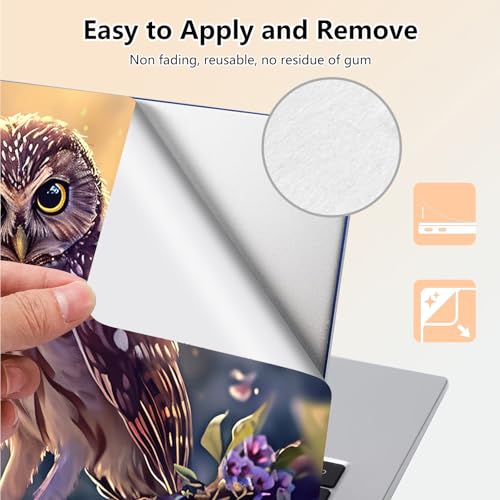 Laptop Skin Sticker Decal 15.6 Inch,12 13 13.3 14 15 15.6 in Laptop Netbook Skins for Notebook,Art Decal Removable Waterproof Scratch Resistant,Universal Vinyl Cover,Cute Owl Baby - color: Cute Owl Baby