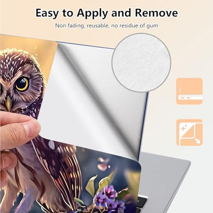 Laptop Skin Sticker Decal 15.6 Inch,12 13 13.3 14 15 15.6 in Laptop Netbook Skins for Notebook,Art Decal Removable Waterproof Scratch Resistant,Universal Vinyl Cover,Cute Owl Baby - color: Cute Owl Baby