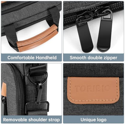 TORIBIO 13 Inch Tablet Sleeve Bag Padded Protective Travel Carrying Case | Fits 13" iPad Air M4 M3 M2, iPad Pro M5 M4 M2 M1, Samsung Galaxy Tab S9 FE+/S9+/S8+/S7 FE/S7+ 12.4" Surface Laptop Go 12.4" - color: Grey, size: 12.9 Inch