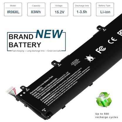 Futurebatt IR06XL M02029-005 Laptop Battery Replacement for HP ZBook Power G7 G8 G9 G10 Mobile Workstation ZBook Power G10 A Mobile Workstation Series IR06083XL M02029-005 TPN-DB0C M01523-2C2 - size: IR06XL 14.1 4.4 0.7 in